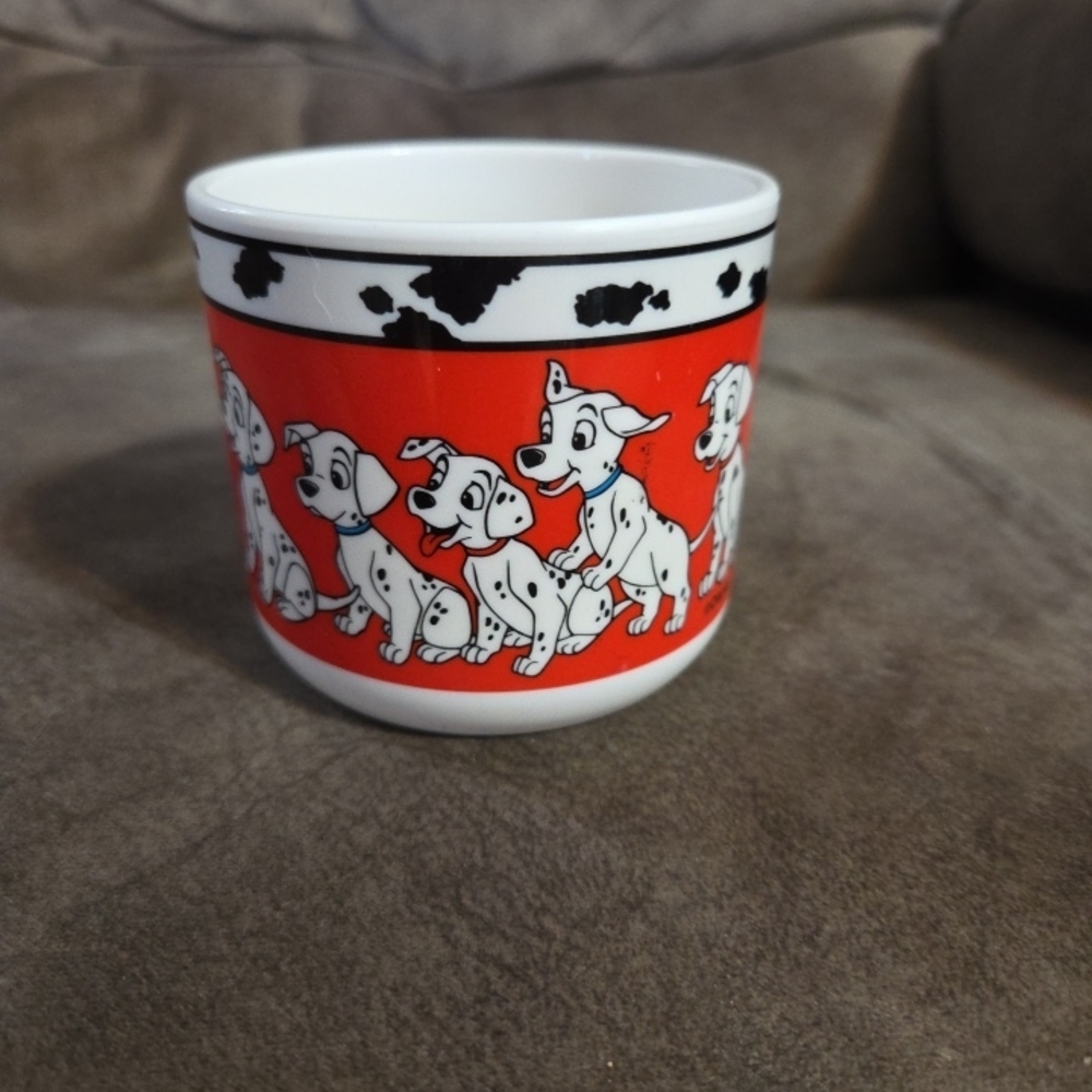Playful Red Dalmatian Ceramic Cup - Cute Puppy Design